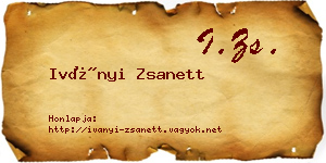 Iványi Zsanett névjegykártya